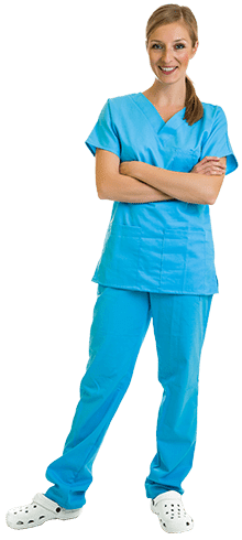 nurse standing arms crossed transparent